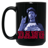 Joe Dirt Dang Funny Black Coffee Mug