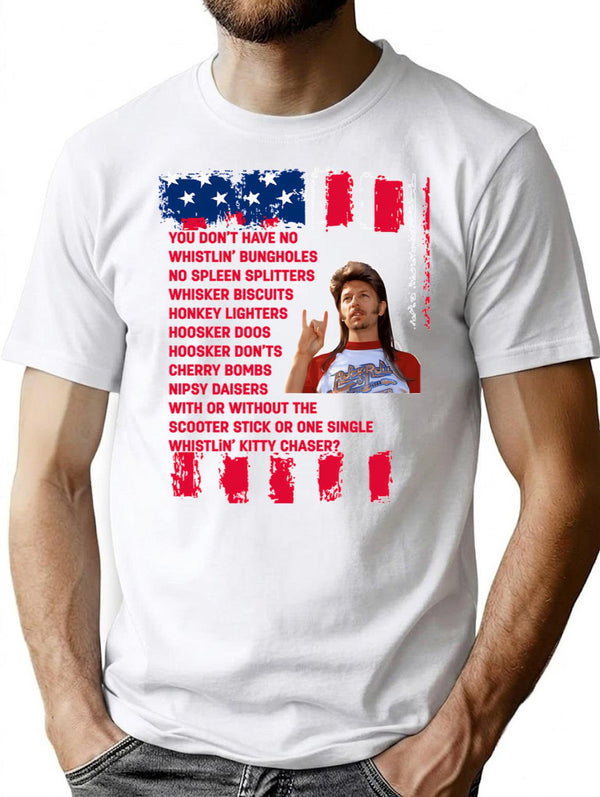 Joe Dirt Joe Dirt Merica Joe Dirt Bleach Fourth Of July 4th Of July Classic T Shirt - White