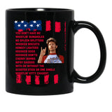 Joe Dirt Joe Dirt Merica Joe Dirt Bleach Fourth Of July 4Th Of July Black Coffee Mug - Black