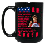 Joe Dirt Joe Dirt Merica Joe Dirt Bleach Fourth Of July 4Th Of July Black Coffee Mug