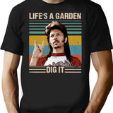 Joe Dirt Lifes A Garden Dig It Vintage T-Shirt - Black