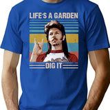 Joe Dirt Lifes A Garden Dig It Vintage T-Shirt - Blue