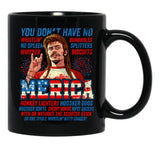 Joe Dirt Merica 4Th Of July Black Coffee Mug - Black