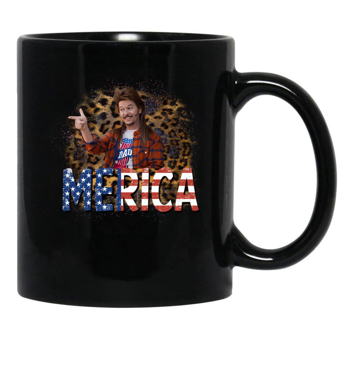 Joe Dirt Merica Joe Dirt 4Th Of July Happy Independence Day Black Coffee Mug - Black