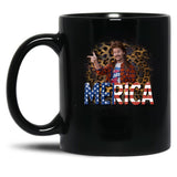 Joe Dirt Merica Joe Dirt 4Th Of July Happy Independence Day Black Coffee Mug