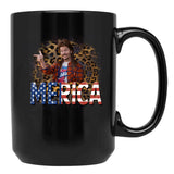 Joe Dirt Merica Joe Dirt 4Th Of July Happy Independence Day Black Coffee Mug - Black
