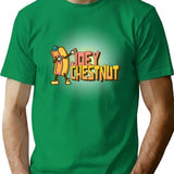 Joey Chestnut Dabbing Hot Dog T-Shirt - Retro Graphic Tee for Men & Women - Green