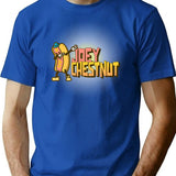 Joey Chestnut Dabbing Hot Dog T-Shirt - Retro Graphic Tee for Men & Women - Blue