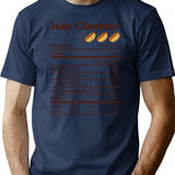 Joey Chestnut Nutrition Facts T-Shirt - Retro Graphic Tee for Men & Women - Navy