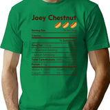 Joey Chestnut Nutrition Facts T-Shirt - Retro Graphic Tee for Men & Women - Green