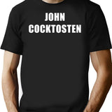John Cocktosten T-Shirt - Retro Graphic Tee for Men & Women - Black