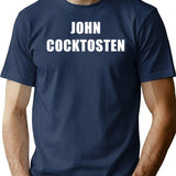 John Cocktosten T-Shirt - Retro Graphic Tee for Men & Women - Navy