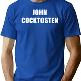 John Cocktosten T-Shirt - Retro Graphic Tee for Men & Women - Blue