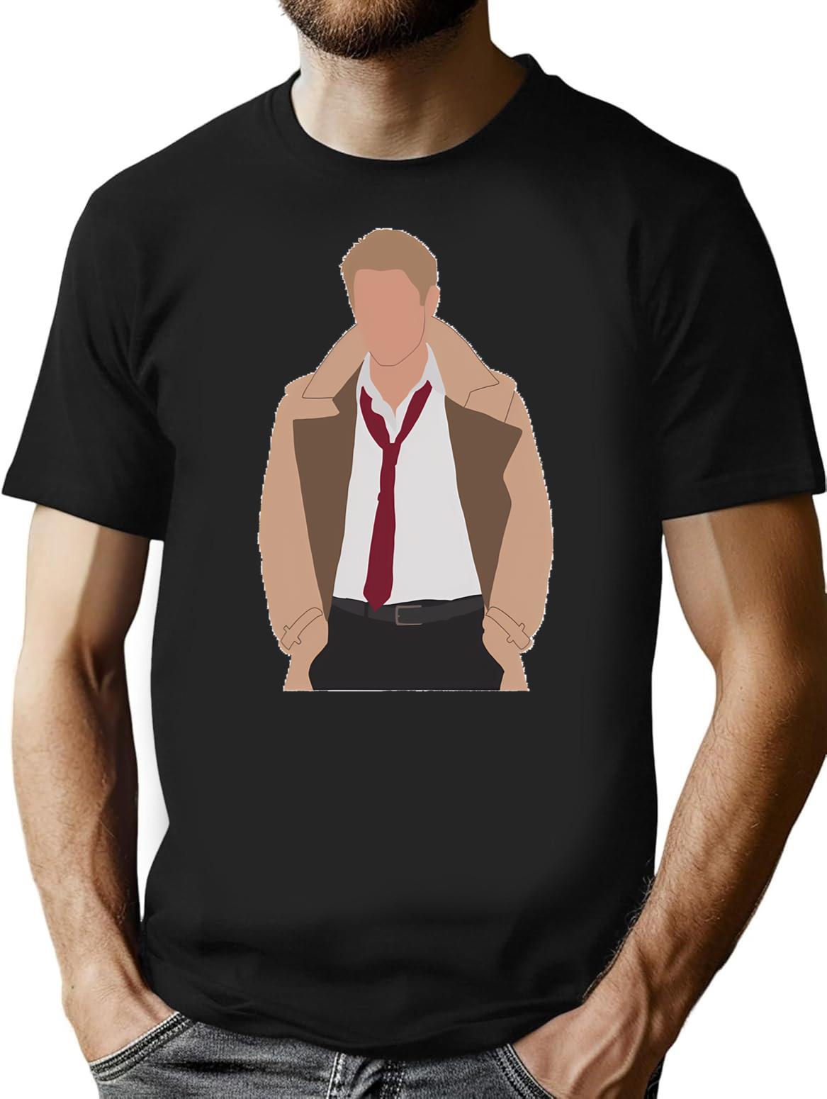 John Constantine Classic T Shirt - Retro Graphic Tee for Men & Women - Black