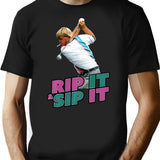 John Daly Rip It Sip It Golf T-Shirt - Black