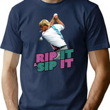 John Daly Rip It Sip It Golf T-Shirt - Navy