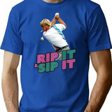 John Daly Rip It Sip It Golf T-Shirt - Blue