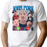 John Pork Vintage Retro Design (1) T-Shirt - White