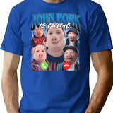John Pork Vintage Retro Design (1) T-Shirt - Blue