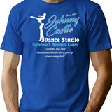 Johnny Castle Dance Studio T-Shirt for Men & Women, T-Shirts Graphic Tee - Blue