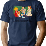 Johnny Likes Skinny Girls But He Never Turns Down A Fattie T-Shirt - Navy