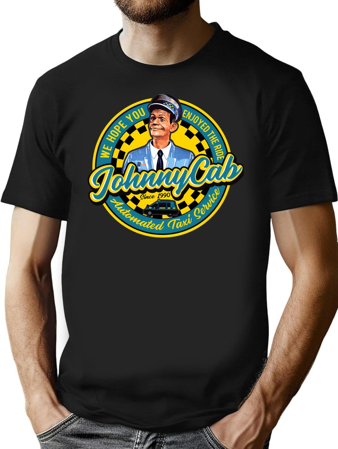 Johnnycab Automated Taxi Service T-Shirt for Men & Women, T-Shirts Graphic Tee - Black
