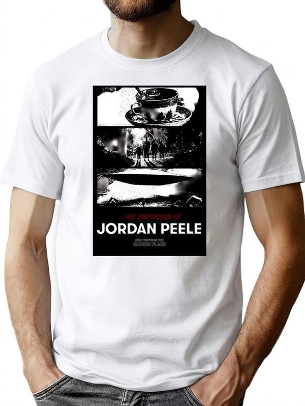 Jordan Peele Poster T-Shirt for Men & Women, T-Shirts Graphic Tee - White