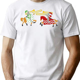 Jousting Funny Trombone For Trombonists T-Shirt - Sarcastic Humor Graphic Tee - White