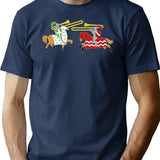 Jousting Funny Trombone For Trombonists T-Shirt - Sarcastic Humor Graphic Tee - Navy