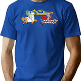 Jousting Funny Trombone For Trombonists T-Shirt - Sarcastic Humor Graphic Tee - Blue