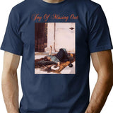 Joy Of Missing Out T-Shirt - Retro Graphic Tee for Men & Women - Navy