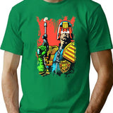 Judge Dredd Comic Funny Gift Essential . T-Shirt - Green