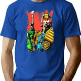 Judge Dredd Comic Funny Gift Essential . T-Shirt - Blue