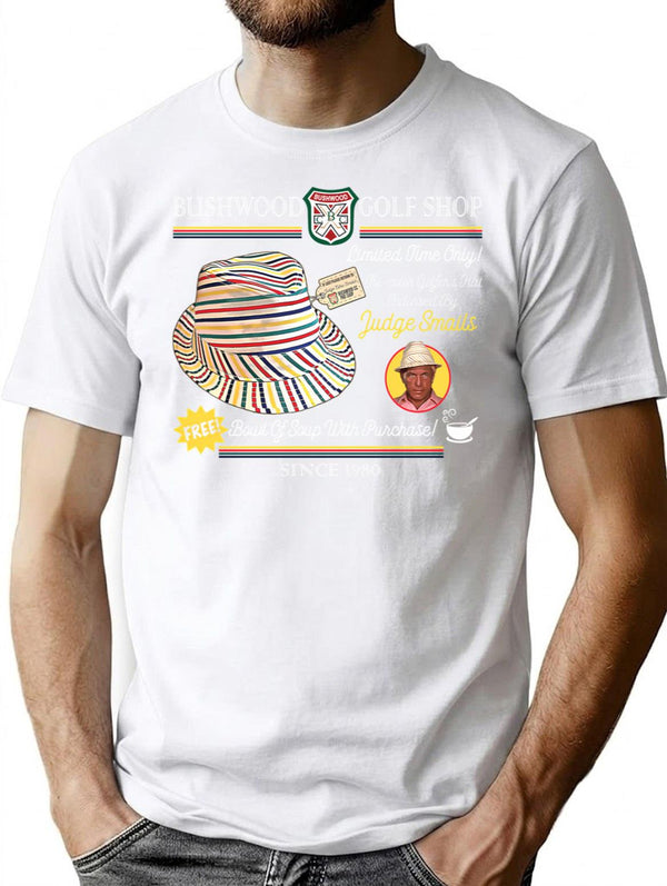 Judge Smails Golf Hat Ad Bushwood Golf Shop T-Shirt for Men & Women, T-Shirts Graphic Tee - White