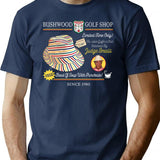 Judge Smails Golf Hat Ad Bushwood Golf Shop T-Shirt for Men & Women, T-Shirts Graphic Tee - Navy