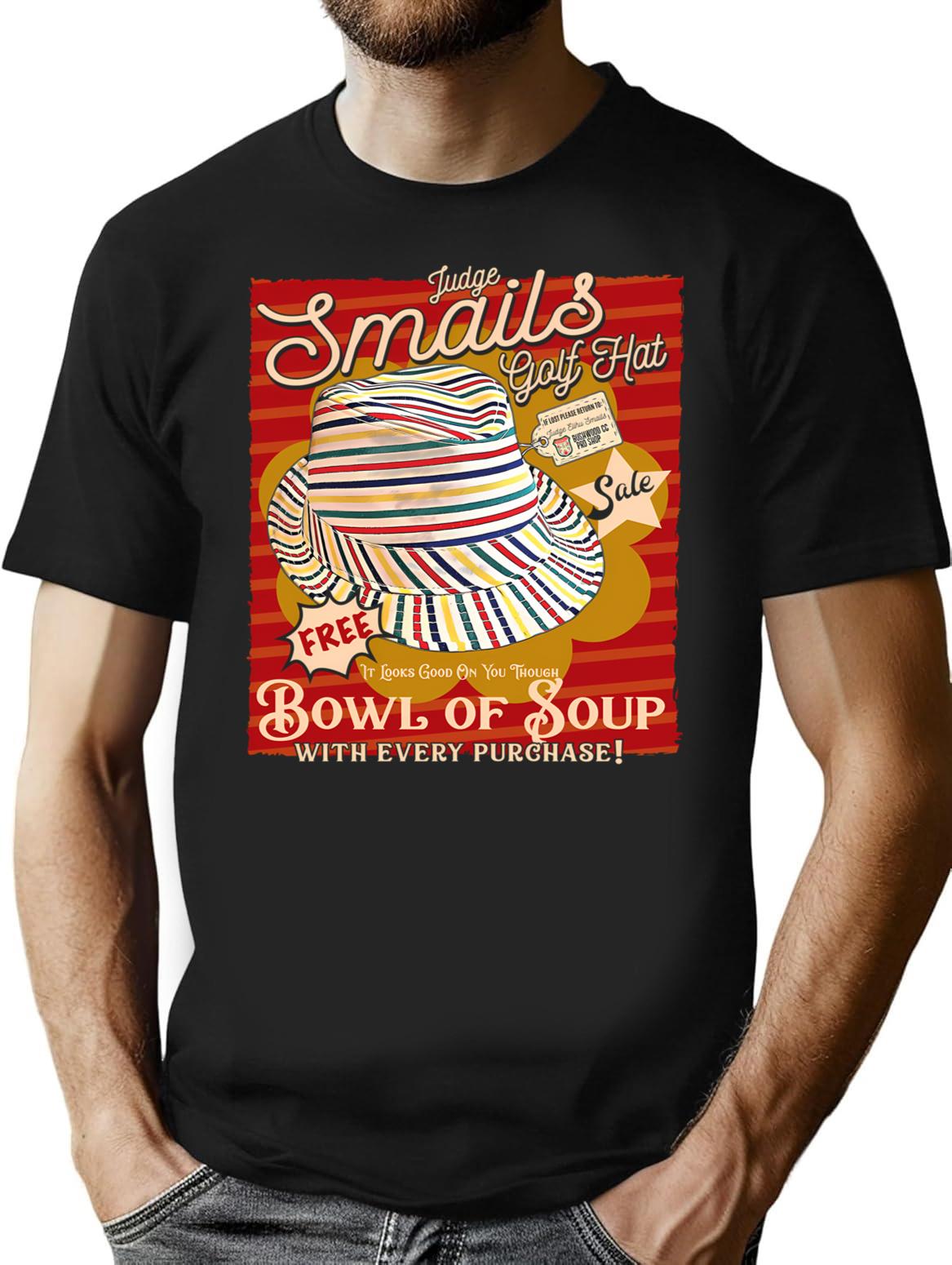 Judge Smails Golf Hat T-Shirt for Men & Women, T-Shirts Graphic Tee - Black