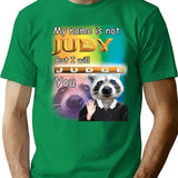 Judging You Raccoon Shirt T-Shirt - Retro Graphic Tee for Men & Women - Green
