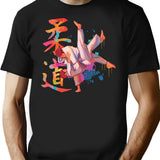 Judo T-Shirt - Retro Graphic Tee for Men & Women - Black