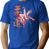 Judo T-Shirt - Retro Graphic Tee for Men & Women - Blue