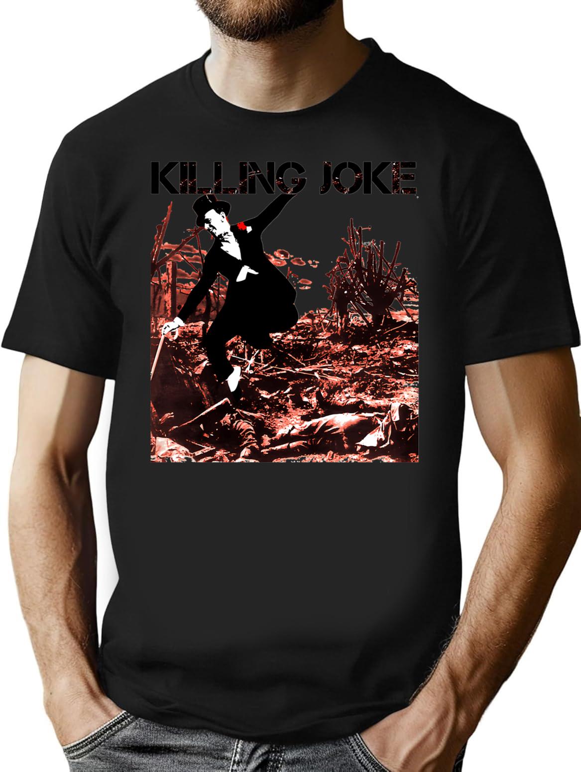 Jump Poster Killing Joke Horror Movie Band Rock Golden The Great Tour New Wave Funny T-Shirt for Men & Women, T-Shirts Graphic Tee - Black