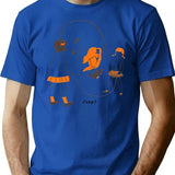 Jump Twist On Vintage Jump Roping Girls T-Shirt - Blue