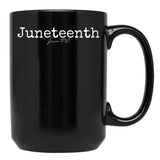 Juneteenth 1862 Emancipation Proclamation Text Design Black Coffee Mug - Black