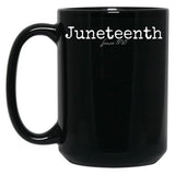 Juneteenth 1862 Emancipation Proclamation Text Design Black Coffee Mug