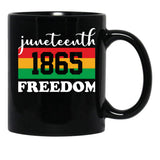 Juneteenth 1865 Freedom Black Coffee Mug - Black