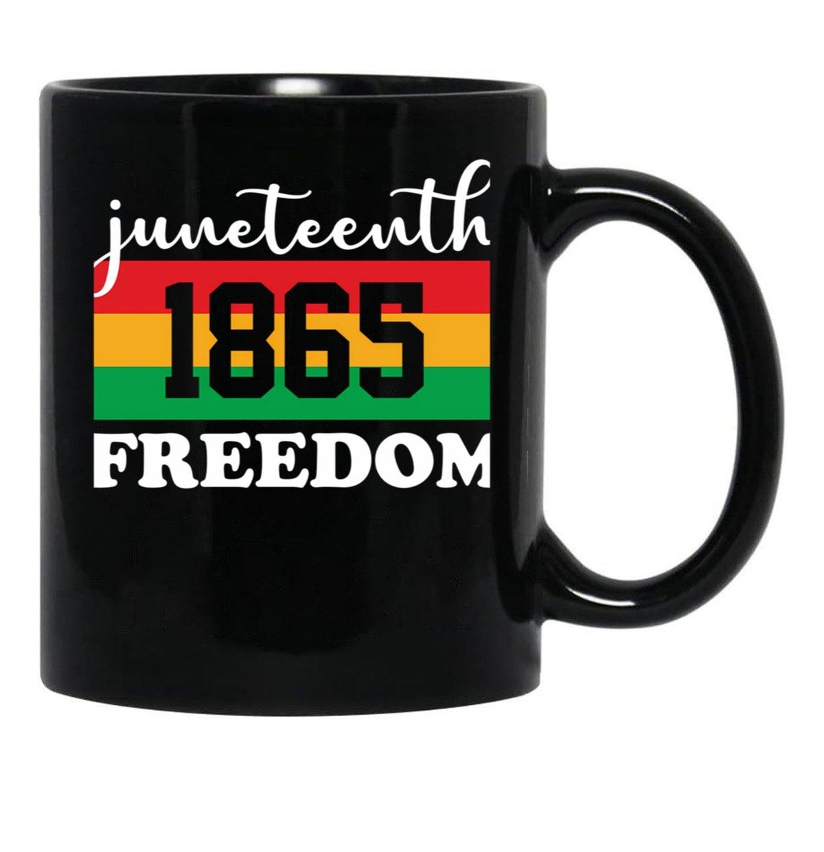 Juneteenth 1865 Freedom Black Coffee Mug - Black