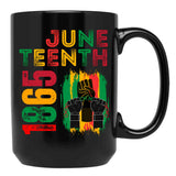 Juneteenth 1865 Black Coffee Mug - Black