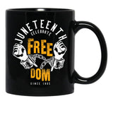 Juneteenth Celebrate Freedom Design Black Coffee Mug - Black