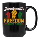 Juneteenth Celebration Black Coffee Mug - Black