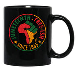Juneteenth Free-Ish Since 1865 Is Perfect For The African American Black Coffee Mug - Black