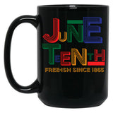Juneteenth Free-Ish Since 1865 Black Coffee Mug